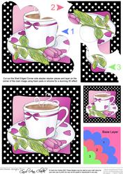 Time for Tea Quick card - Shell Edged Corner Side Stacker