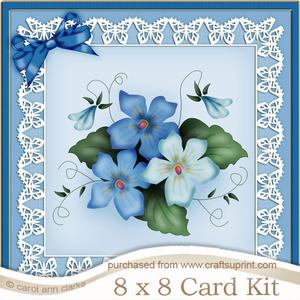 8 x 8 Pretty Viola Kit with 3D Decoupage