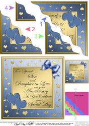 Son N Daughter in Law Anniversary Wavy Corner Side Stacker