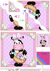 Milly Moo Cow's Easter Basket Wavy Corner Side Stacker