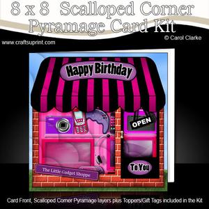 8 x 8 Girlie Gadgets and Gizmos Shop Scalloped Corner Kit