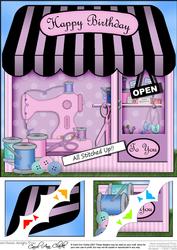 8 x 8 the Little Sewing Shop Topper