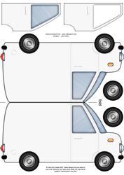 White Van Shaped Card