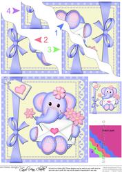 Lola Elephant's Letter Wavy Corner Side Stacker Topper