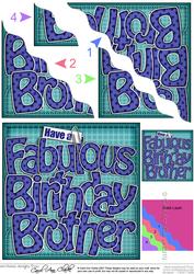 Fabulous Birthday Brother Wavy Corner Side Stacker Topper
