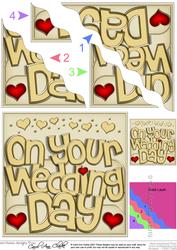 Wedding Day Wavy Corner Side Stacker Topper