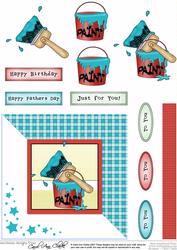 DIY Paint Quick Card with Decoupage