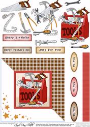 DIY Tools Quick Card with Decoupage