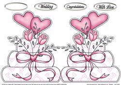 Wedding Cake Shaped Card