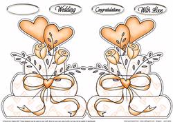 Wedding Cake Shaped Card