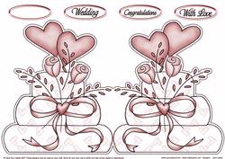 Wedding Cake Shaped Card