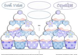 Cupcakes Felties Shaped Card