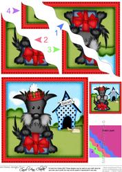 Hamish Scottie Dog's Present Wavy Corner Side Stacker