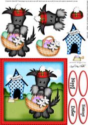 Hamish's Easter Basket Quick Card N 3D Decoupage
