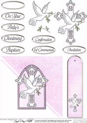 Christening/confirmation Quick Card with Decoupage