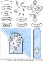 Christening/confirmation Quick Card with Decoupage