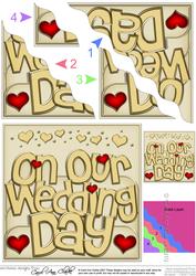 Our Wedding Day Wavy Corner Side Stacker Topper