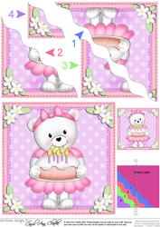 Teddy Tess's Birthday Cake Wavy Corner Side Stacker