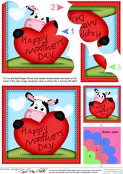 Milly Moo's Mothers Day Heart Shell Edged Corner Side Stacke