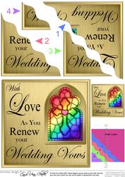 Wedding Vow Renewal Wavy Corner Side Stacker