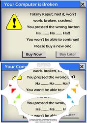 A5 Novelty Fun Computer Greetings Scallop Corners N Pyramage