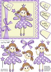 Fairy Twinkletoes and Lace Quick Card N 3D Decoupage