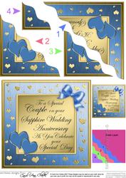 Sapphire Wedding Anniversary Wavy Corner Side Stacker