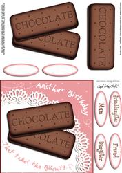 Bourbon Biscuit Birthday Quick Card N 3D Decoupage