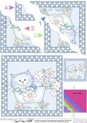 Cute Cat Wavy Corner Side Stacker Topper