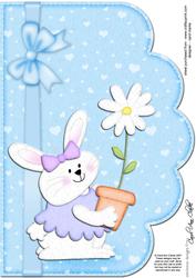 A4 Little Bunny Felties Scalloped Edge