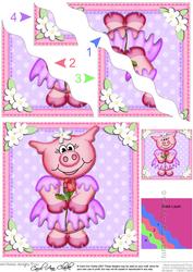 Zoe Piggy's Rose Wavy Corner Side Stacker Topper