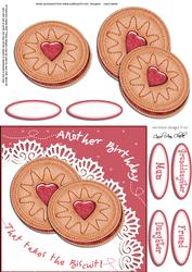 Jammy Dodgers Biscuit Birthday Quick Card N 3D Decoupage