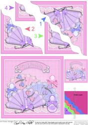 Birthday Lace Fans N Dragonflies Wavy Corner Side Stacker