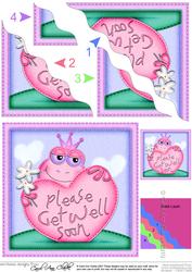 Freya Frog's Get Well Heart Wavy Corner Side Stacker