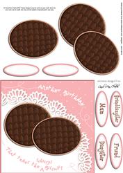 Chocolate Biscuits Birthday Quick Card N 3D Decoupage