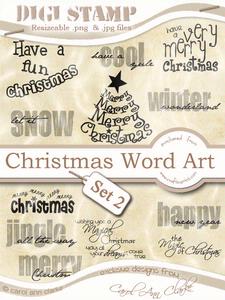 Christmas Digi Stamp Word Kit