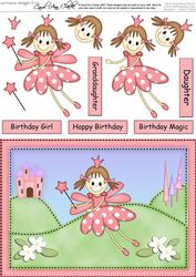 A5 Fairy Twinkletoes Quick Card N 3D Decoupage
