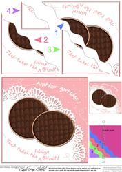 Chocolate Birthday Biscuit Wavy Corner Side Stacker
