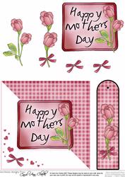 Mothers Day Greeting Card with Decoupage