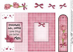 Greeting Fold Back Card with Decoupage
