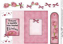 Greeting Fold Back Card with Decoupage