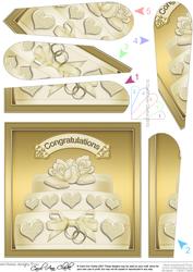 Wedding Cake Fan Pyramage Topper