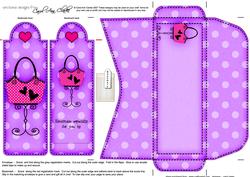Funky Bag Bookmark Card N Envelope