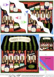 The Little Champagne Shoppe Wavy Corner Side Stacker Topper