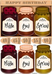 A5 Novelty Middle Aged Birthday Jams N Chutney 3D Decoupage