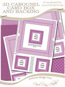 3D Pretty Pansies Carousel Matching Box N Bits Kit