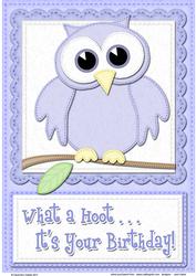 A4 What a Hoot Owl Birthday Felties