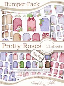 Bumper Value Pack of Pretty Rose Plain Greetings Tags