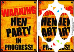 A5 Fun Novelty Hen Party Scallop Corners and Pyramage
