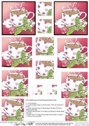 Cup with Rose Twisted Pyramage